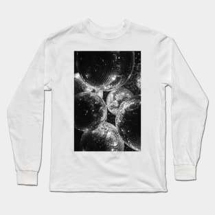 Black and White Disco Shining Balls Long Sleeve T-Shirt